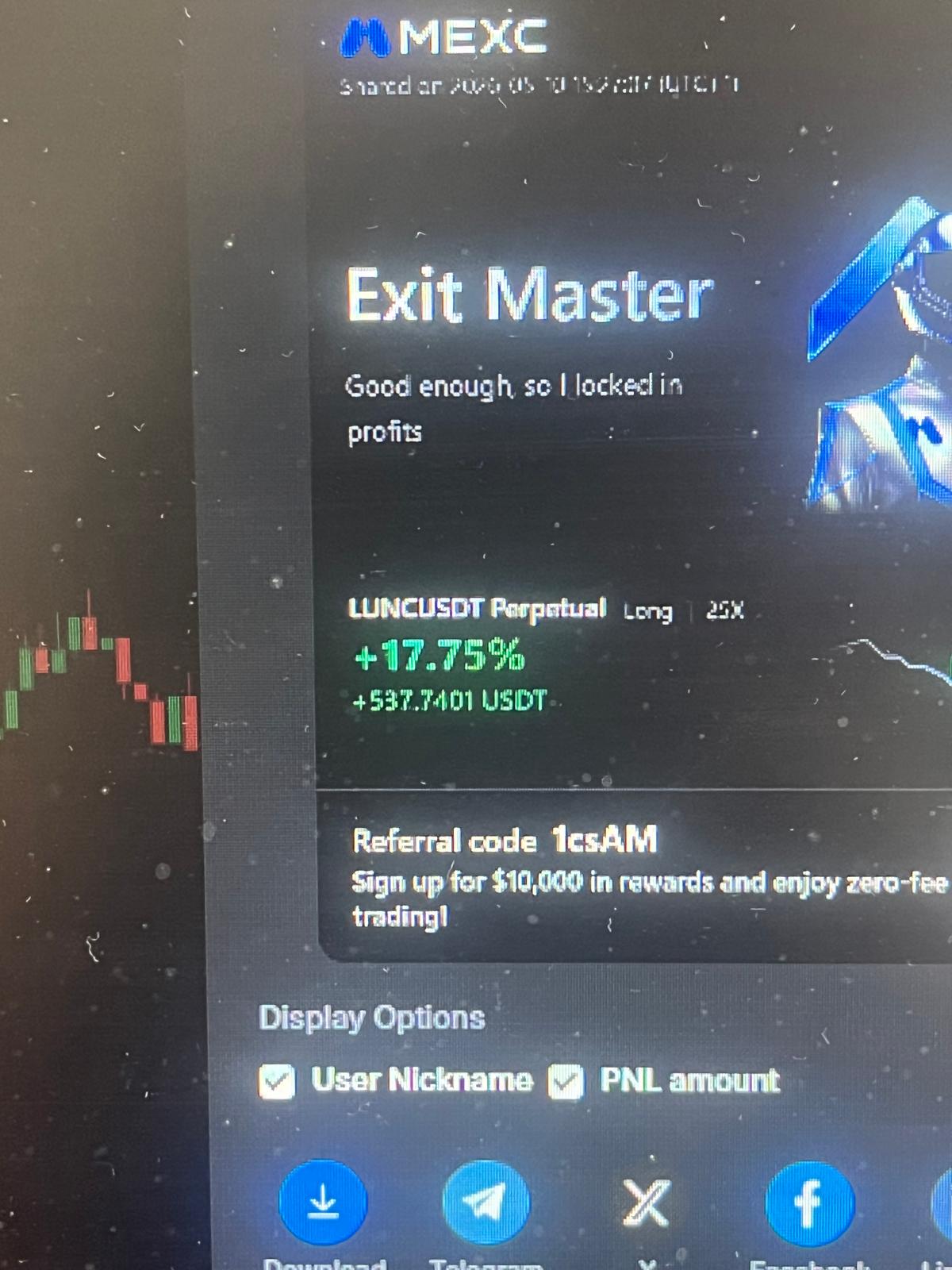 Exit Master +17.75%