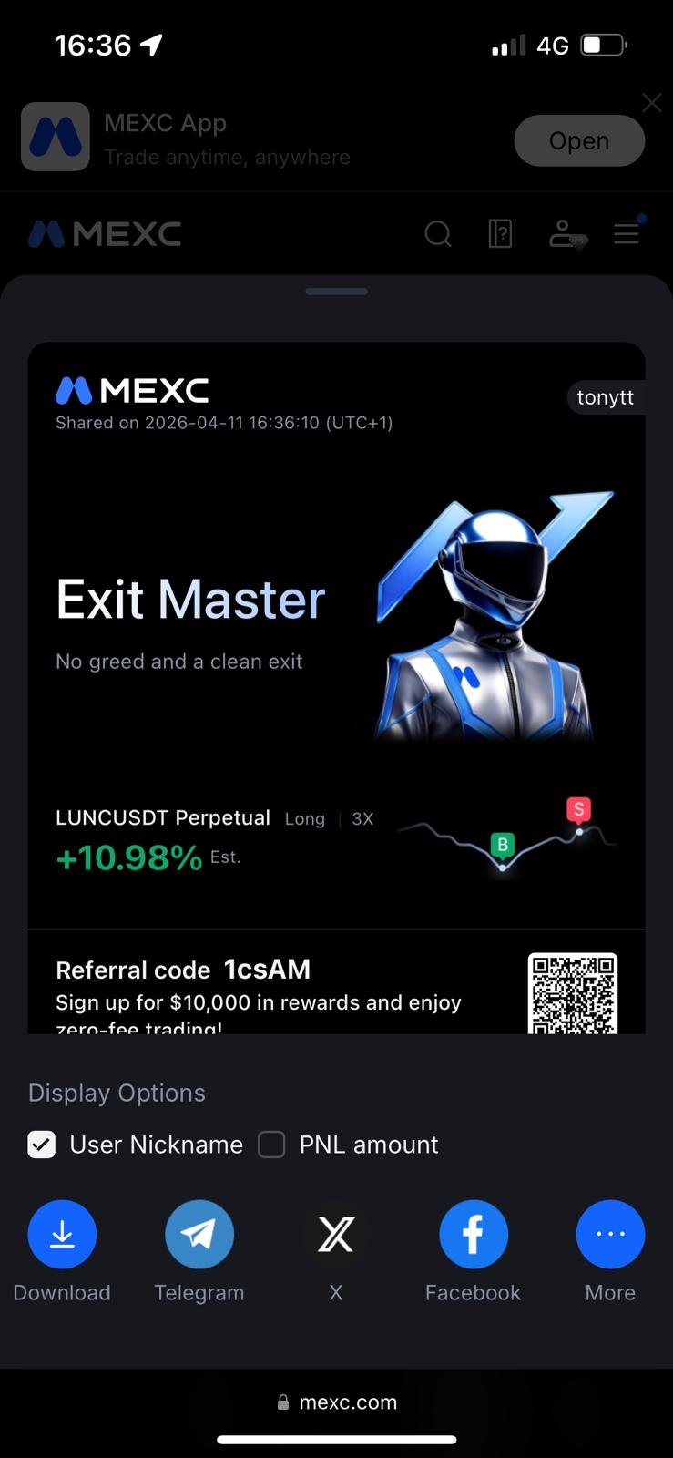 LUNC Short · clean exit · +11.70%